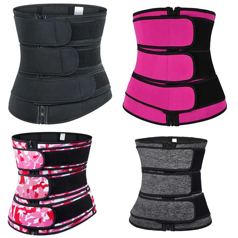 New high-quality three-panel reinforced sports tummy control neoprene waist trainer for enhanced sweat