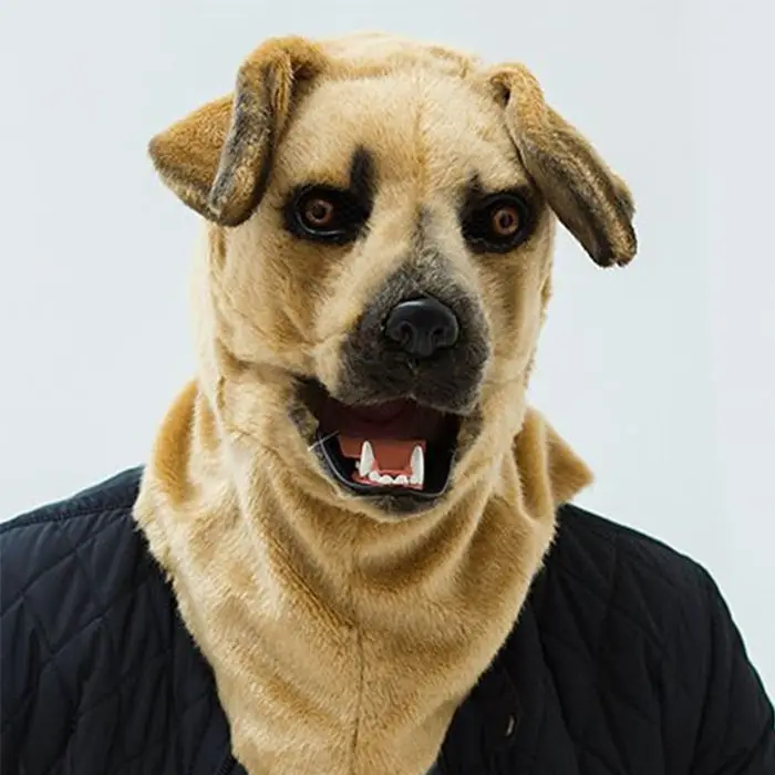 Customizable Soft Cotton and Fur Animal Headgear Fun Plush Bear Mask with PP Fill Birthday Gift