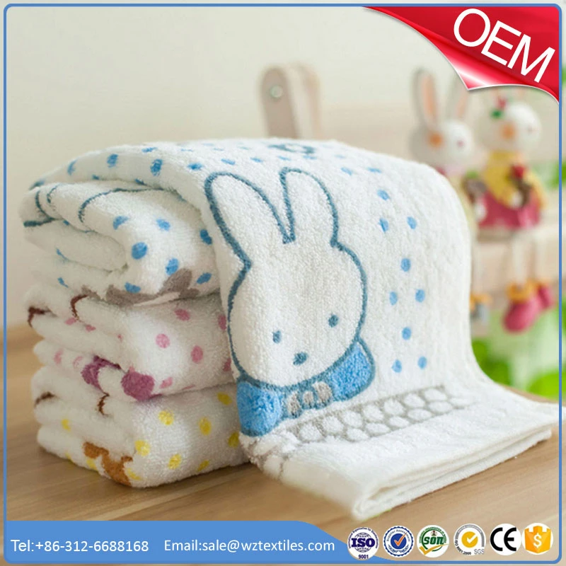 25cm*25cm animal jacquard terry cotton baby face towel,bamboo muslin baby washclothes