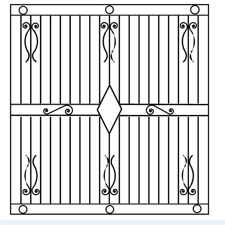 Manufacture iron window grill design (496645086)