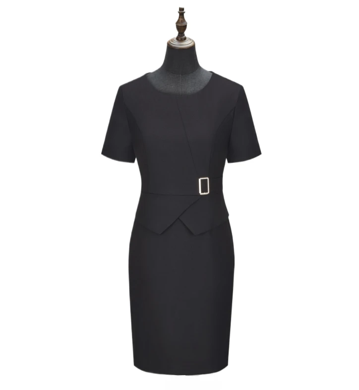 Fashion design belted business dress for women