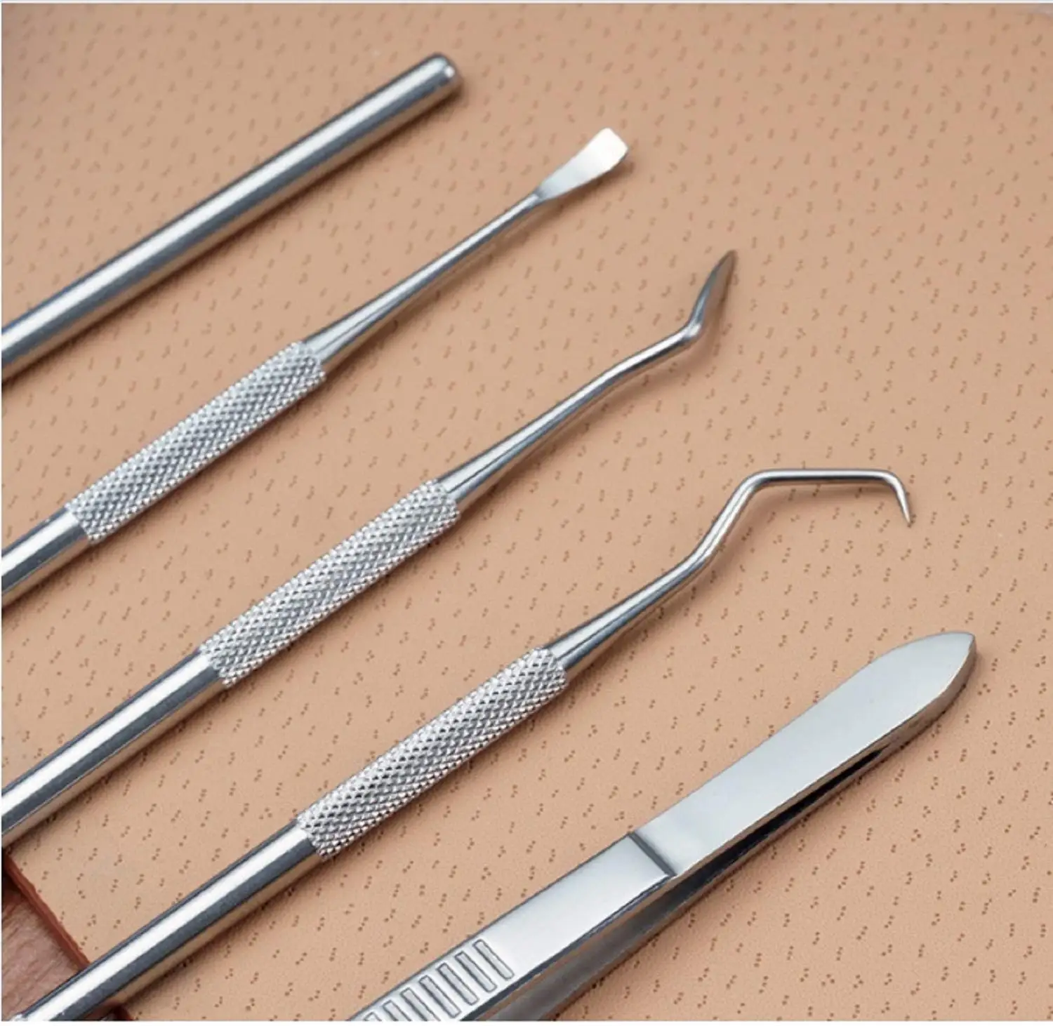 8 Pcs Stainless Steel Dental Tooth Pick Set Tongue Scraper Dentist Mirror Tartar Scraper Oral Hygiene Care Tool
