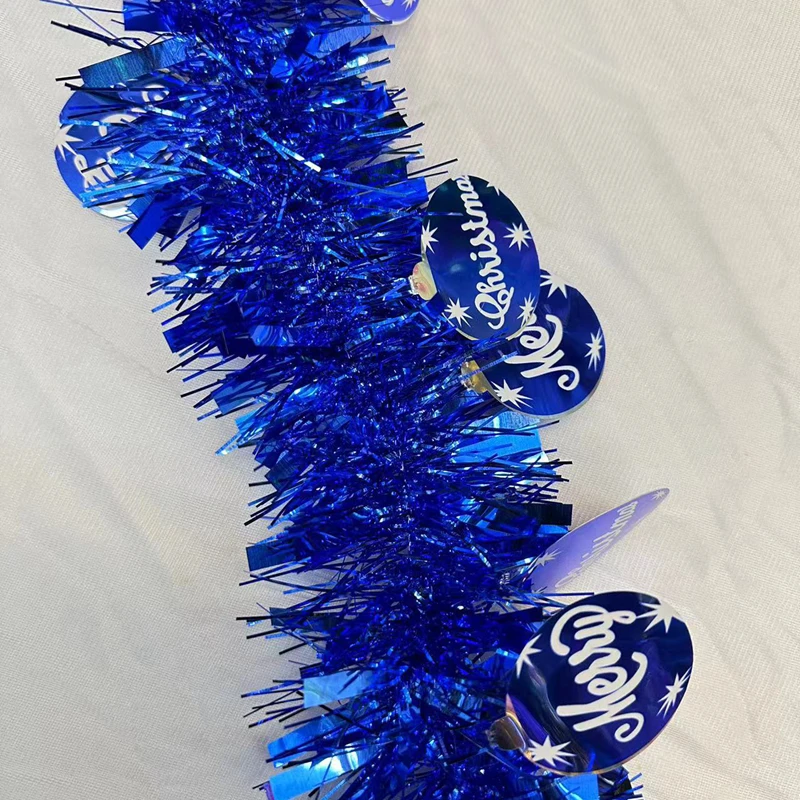 High Quality Indoor Coloful Strips Tinsel Garland Hanging Christmas Decorations Party Wall Background Decor