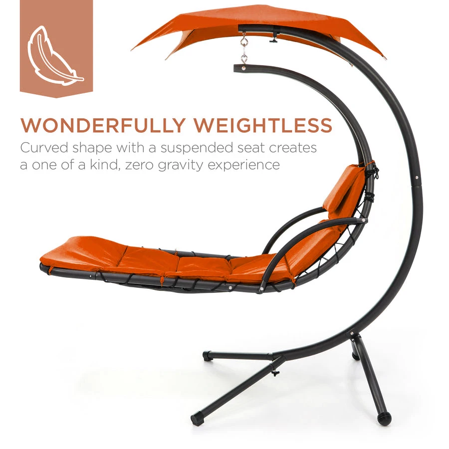 Danlong Hanging Curved Chaise Garden Furniture Outdoor Swing Chair Modern Design Cradle Patio Swing Chair