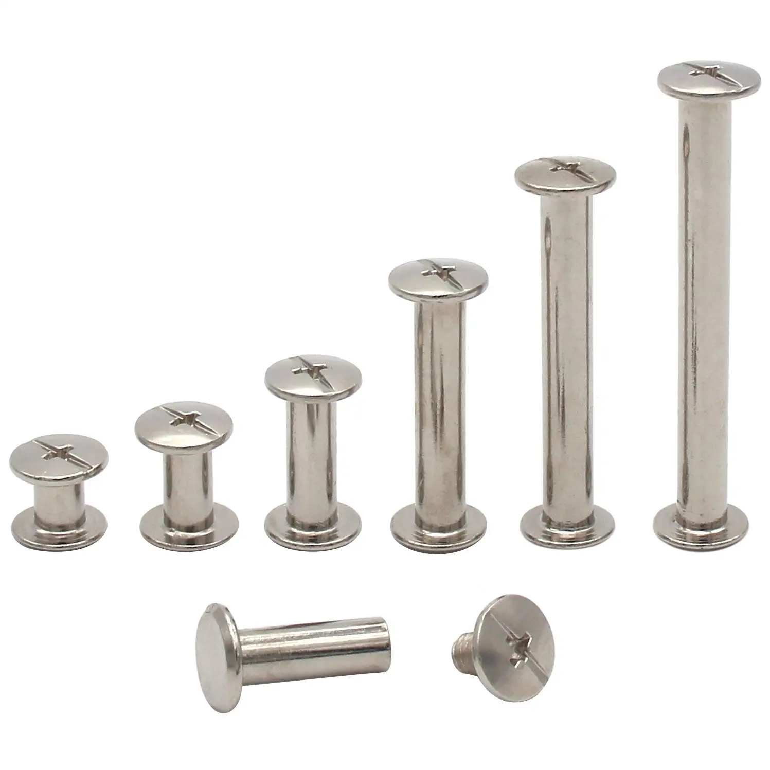 Stainless Steel Chicago Screw Male And Female Small Belt Buckle Chicago Screws