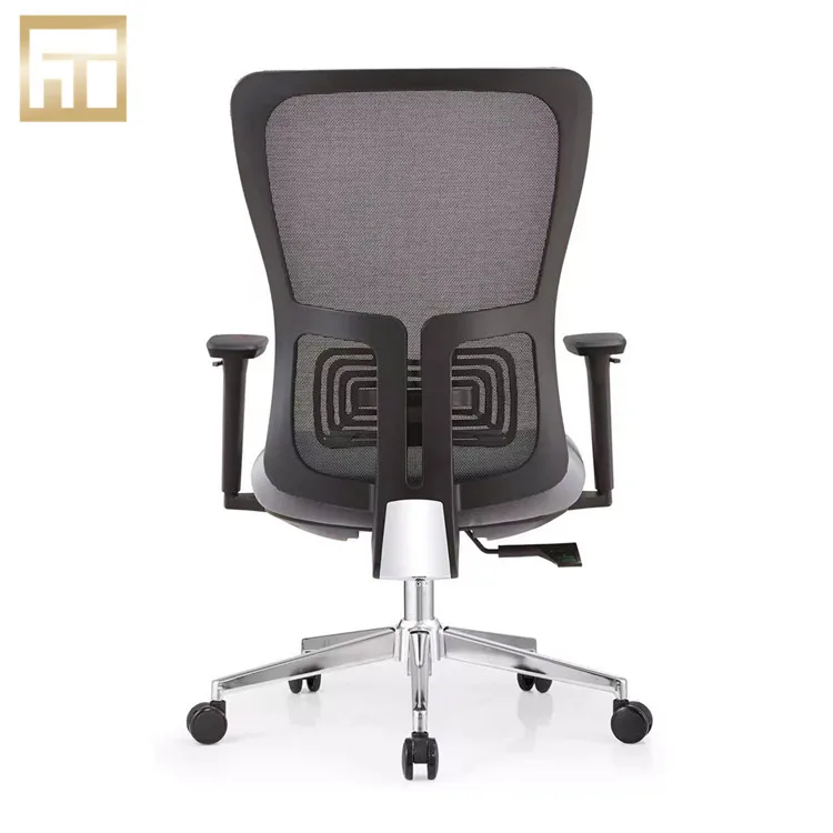 Jingtian black frame 3D arm mesh swivel chairs eronomic office chair mesh swivel office working staff chair