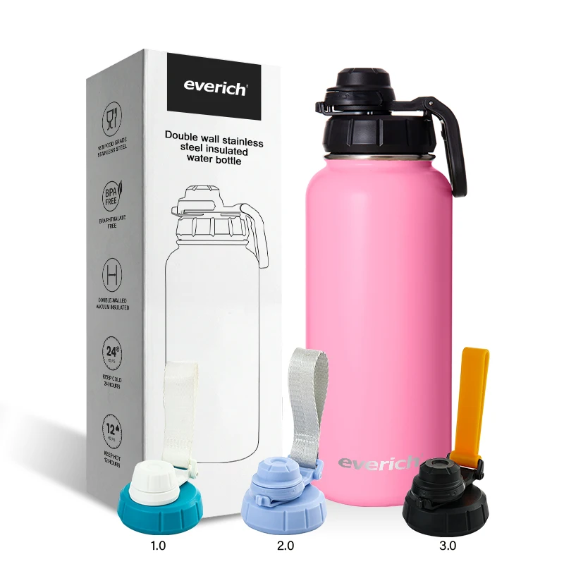 Custom Vacuum Insulated Thermal Flask, Drink Bottle Insulated Water Bottle Bulk Order Stainless Steel Drinking Bottles