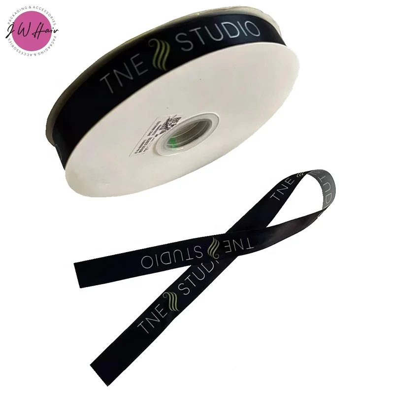 Custom Gift Box Ribbon All Over LOGO Printed Box Gift Ribbon