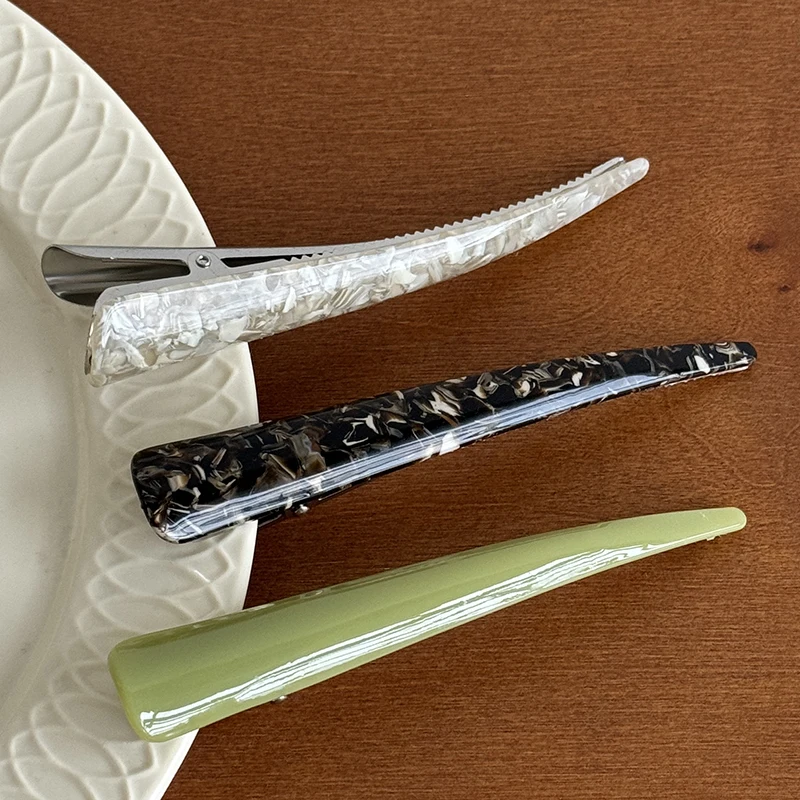 Korean Fashion High Quality Custom Hair Clips Cute Makeup Big Hair Duck Beak Grip Acetic Acid Hair Styling Accessory