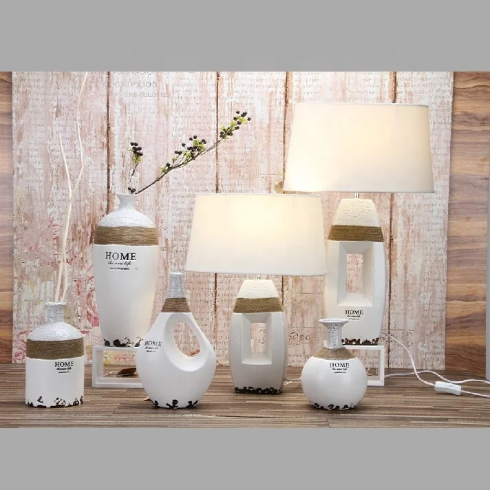study ceramic flower pots and lamp and candle lamp suit wholesale