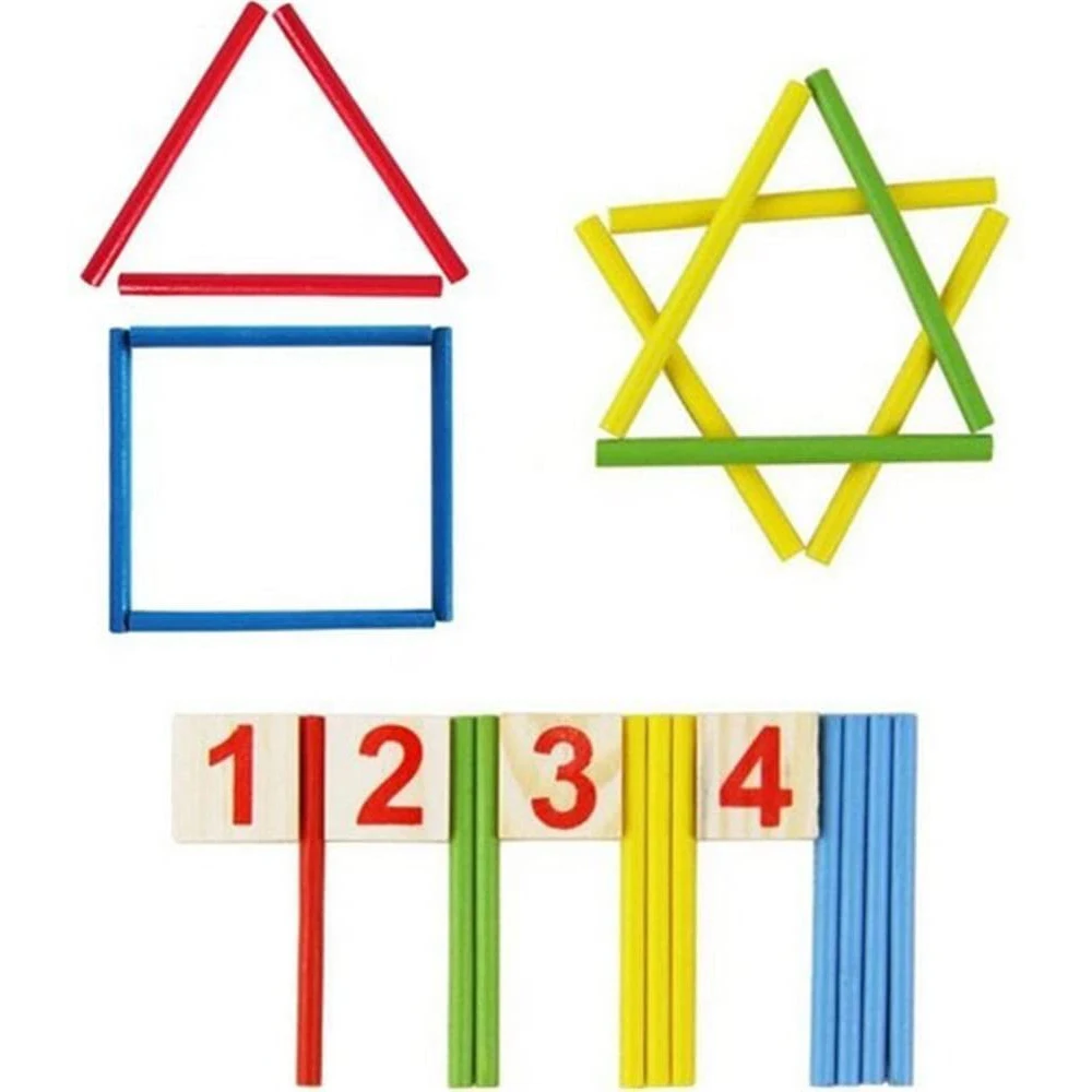 Early Learning Counting Rods Educational Toy Kids Wood Mathematics Toy Children Wooden Counting Stick Calculation Math Toys