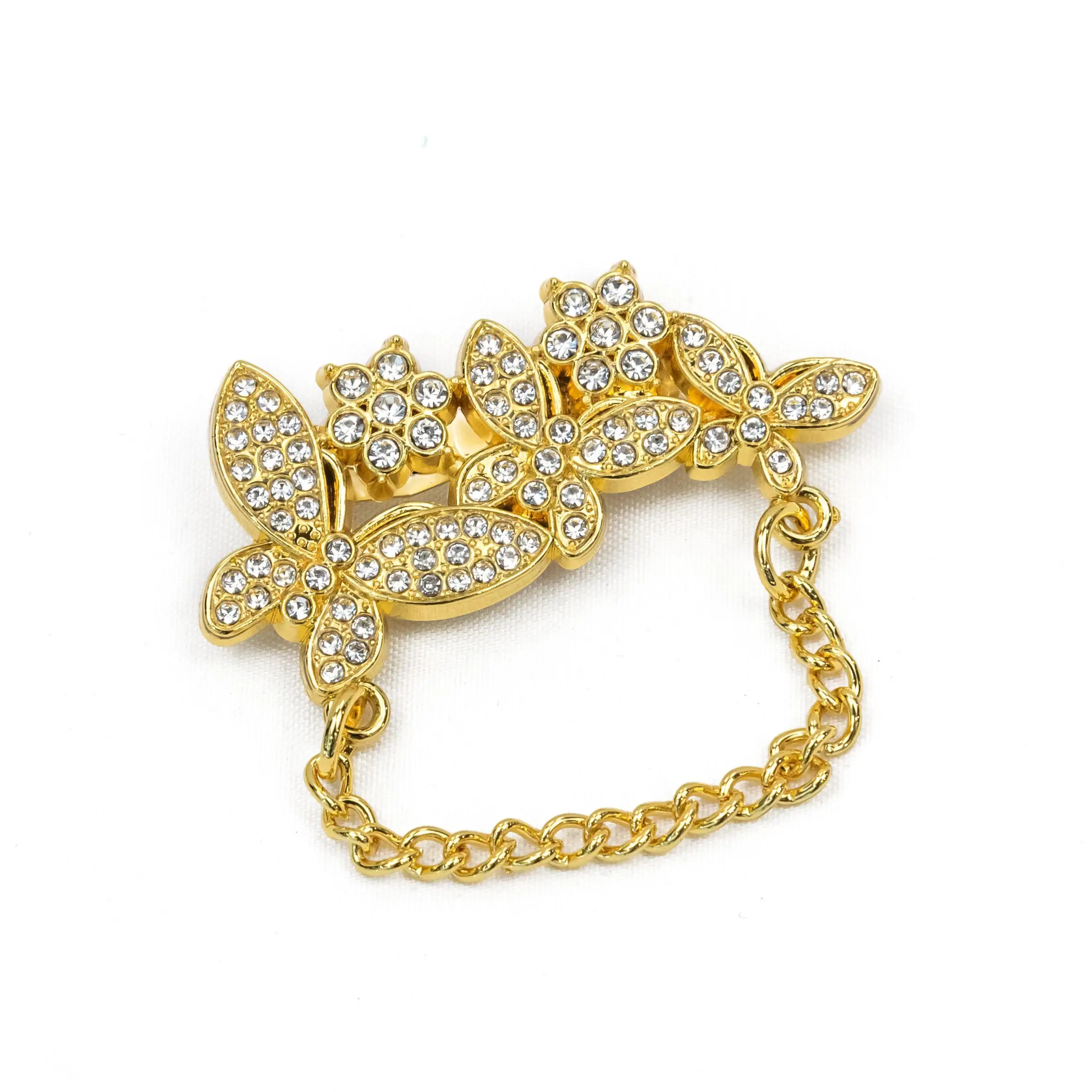 Wholesale Factory Luxury Custom Brand Women Letter Shape Rhinestone Pearl Word Pins Brooch Designer Metal Brooches