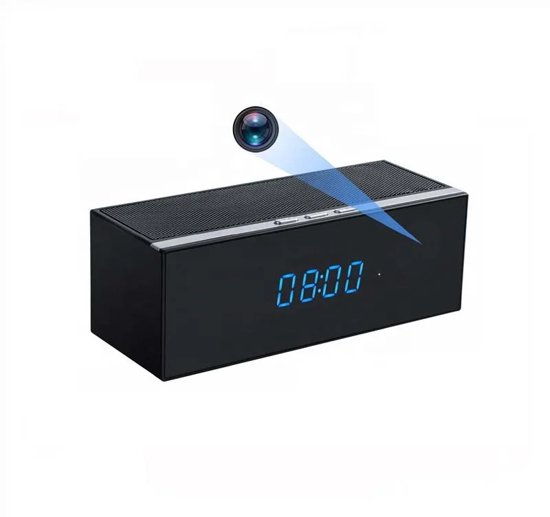 New WiFi Table Clock Speaker Camera Hidden 1080P HD IP P2P DVR Camcorder Alarm Night Vision Motion Sensor Remote Video Review