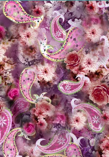 Hot sale Burnout custom print flower pattern polyester and spandex blended fabric for dress