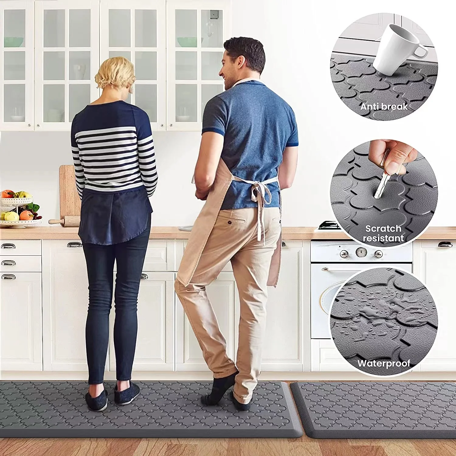 New comfort cushioned anti-fatigue PVC kitchen mats waterproof floor mat non skid kitchen mats and rugs