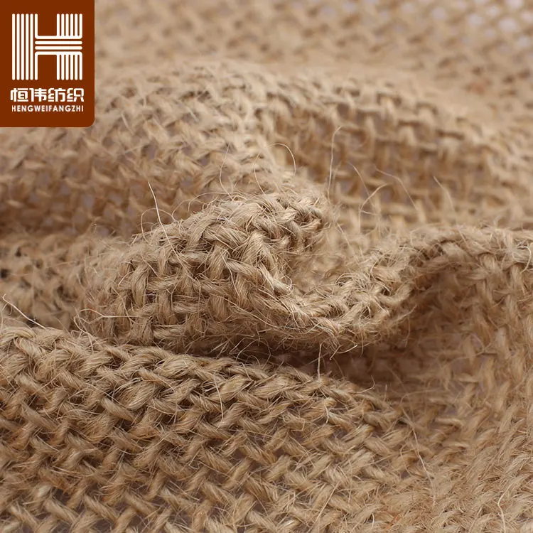 100% Natural Solid Color Jute Fabric Roll India Wholesale Jute Cloth