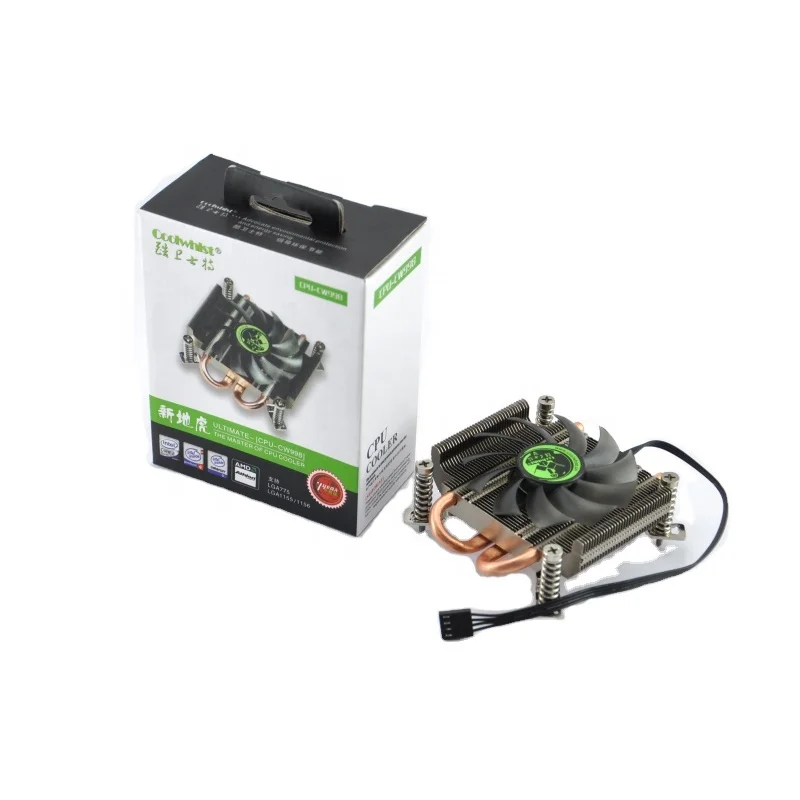 China Brand S85 thin CPU Cooler radiator For HTPC mini case all-in-one 80mm PWM cooling fan For LGA775 115X