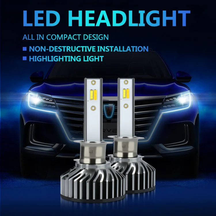 Factory sale led auto light 24w car led headlight bulb h1 h4 h7 for motorcycles
