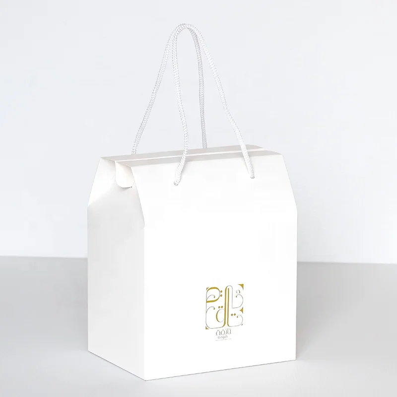 Custom Little Small Mini Size Wedding Candy Bag Box Cute Pink Color For Wedding Paper Packaging Pift Pag With Twisted Handle