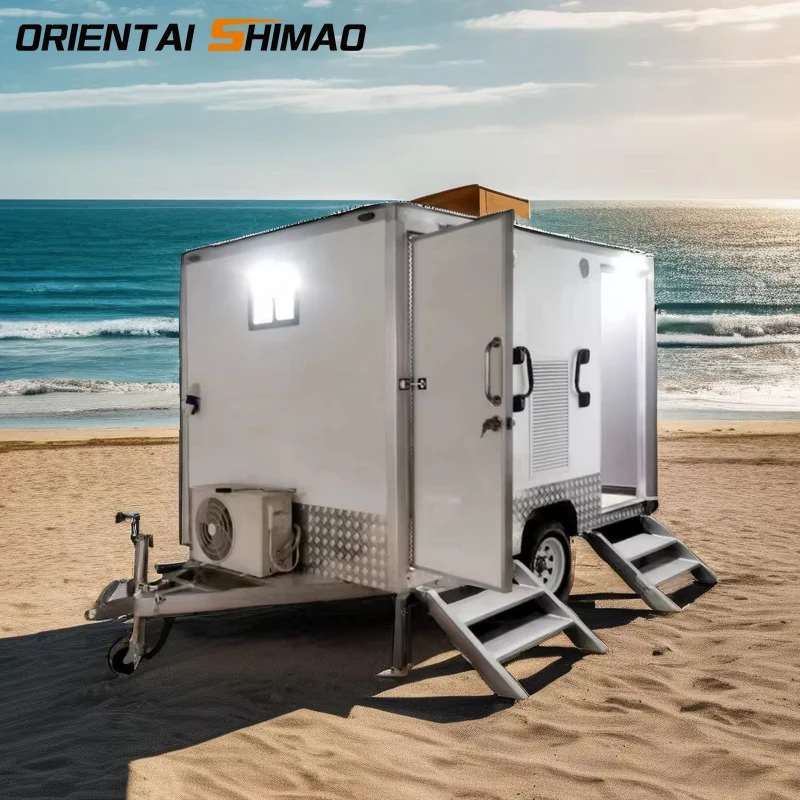 Temporary Toilet Trailers Portable Mobile Bathroom Mobile Flush Toilet Mobile Luxury Bathroom Trailer