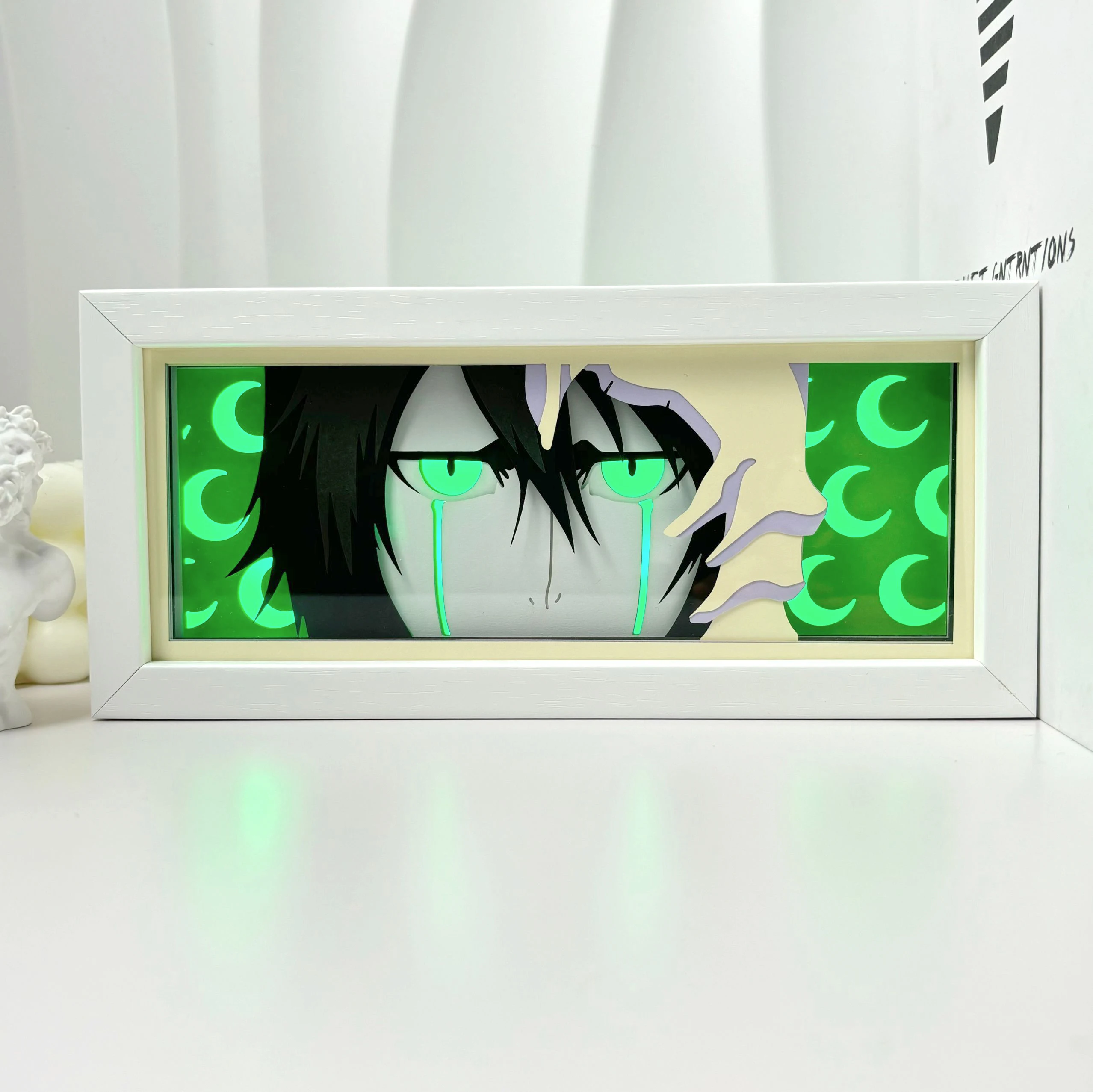 Custom Demon Slayer 3D Led Anime Shadow Lamp Night Light Laser One Pieces Carving Paper Lamp Room Decoration for Party and Gift