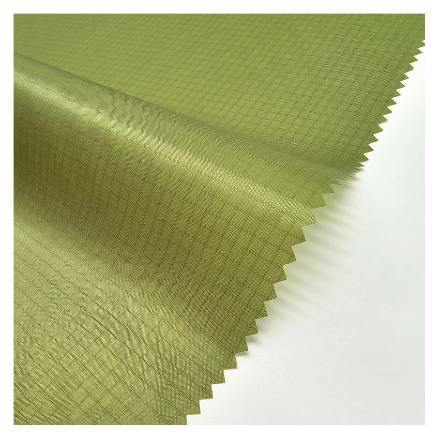 outdoor fabric silicone coated waterproof windproof 240T 40D ripstop nylon taffeta fabric for raincoat/tent/hammock/lining