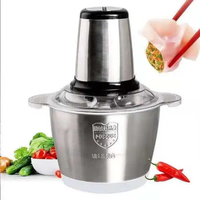 Electric Food Processor Vegetable Chopper Elechomes High Capacity 8-Cup Blender Grinder for Meat  Onion Powerful 300W Motor