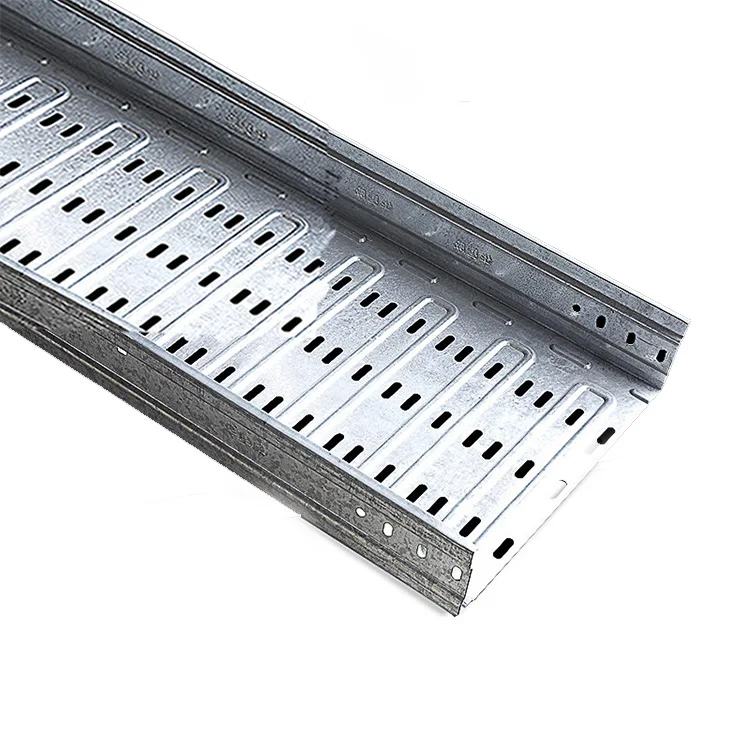 Manufacturer Desk Ventilated Trough Perforated Galvanized Steel Cable Management Tray