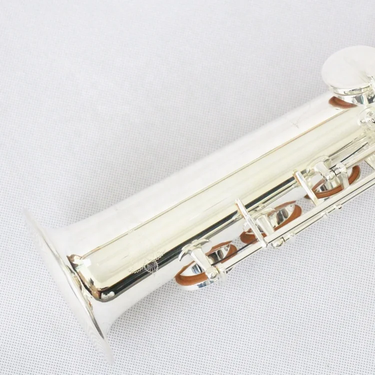High grade saxophone instrument for sale good quality silver plated saxophone soprano