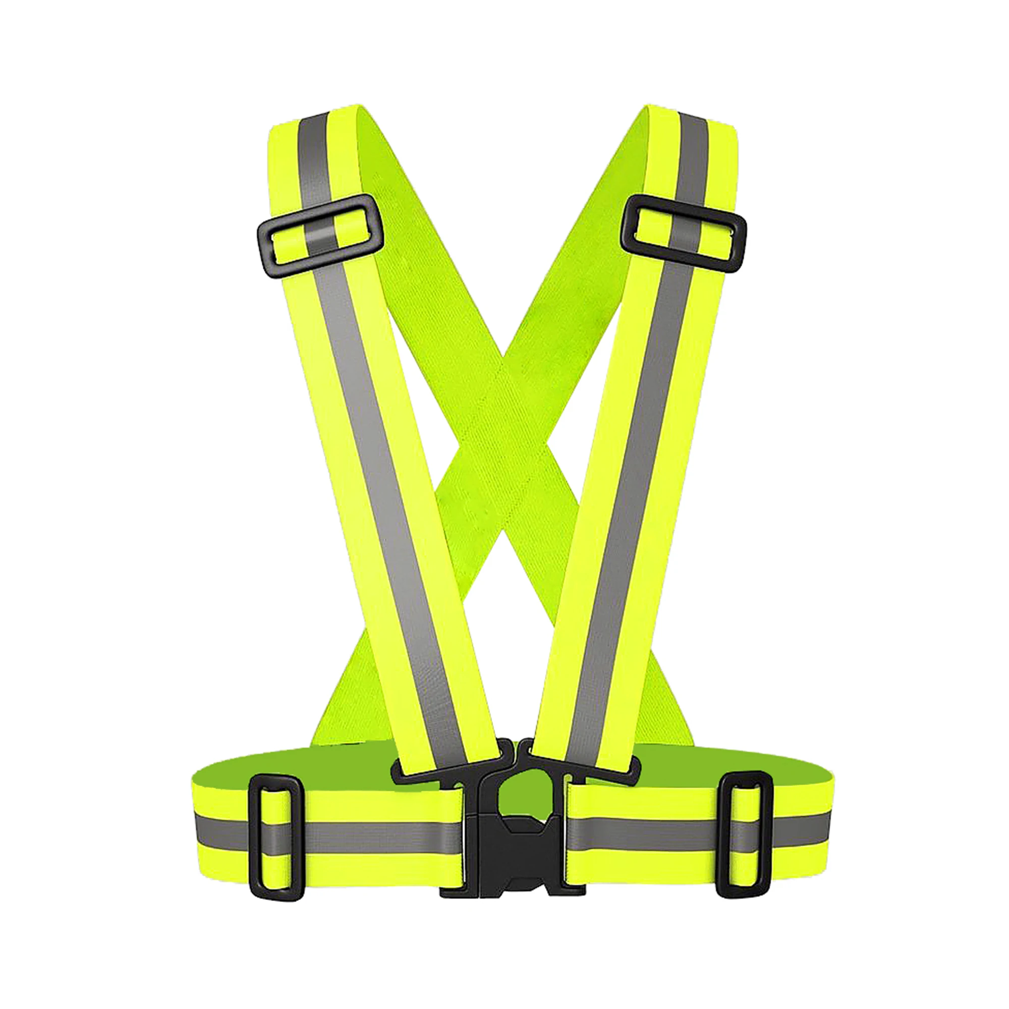 High Visibility Lightweight Night Running Cycling Belt Wholesale Adjustable Multiple Color Reflective Safety Belt Vest 4cm Width