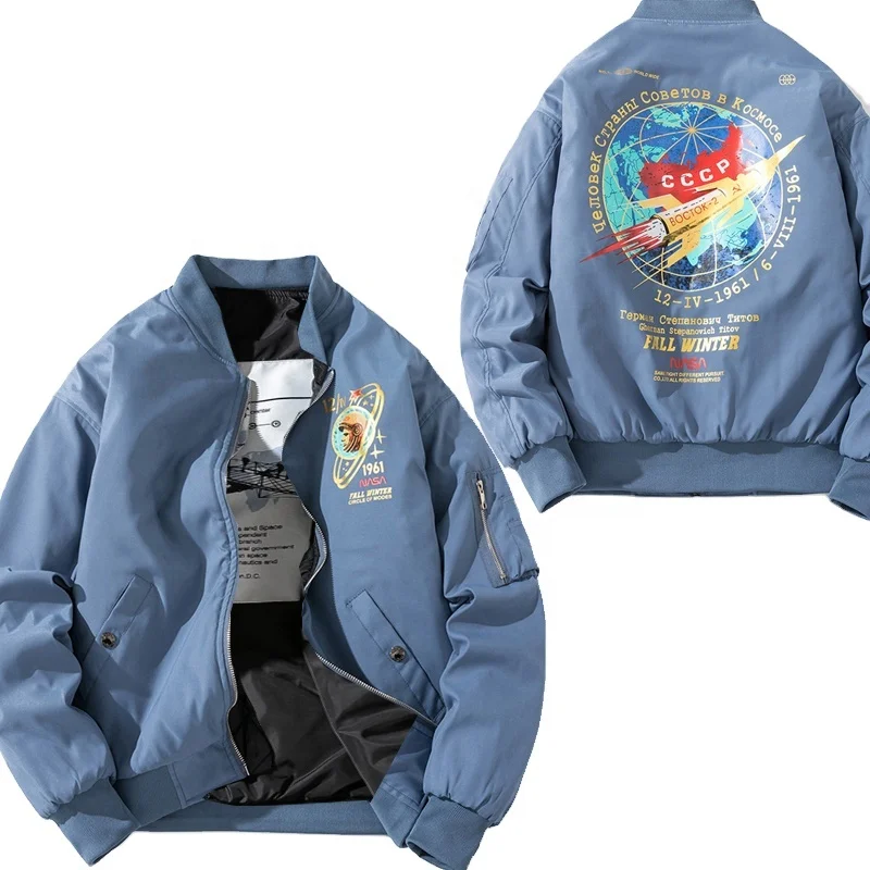 NASA MA-1 Military Flight Jacket Light Air Force Moto Street Coat for men  and women 2021 spring/autumn Bomber Jacket