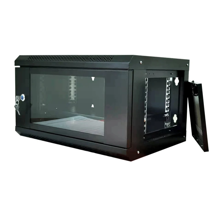 New design glass door 19 inch network cabinets ip20 secure sever rack