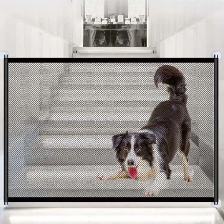 Pets and Child Safety Gates Portable Folding Mesh Gate Dog Fence Pet Barrier Fences for Indoor Stairs Doorways Hallways Outdoor