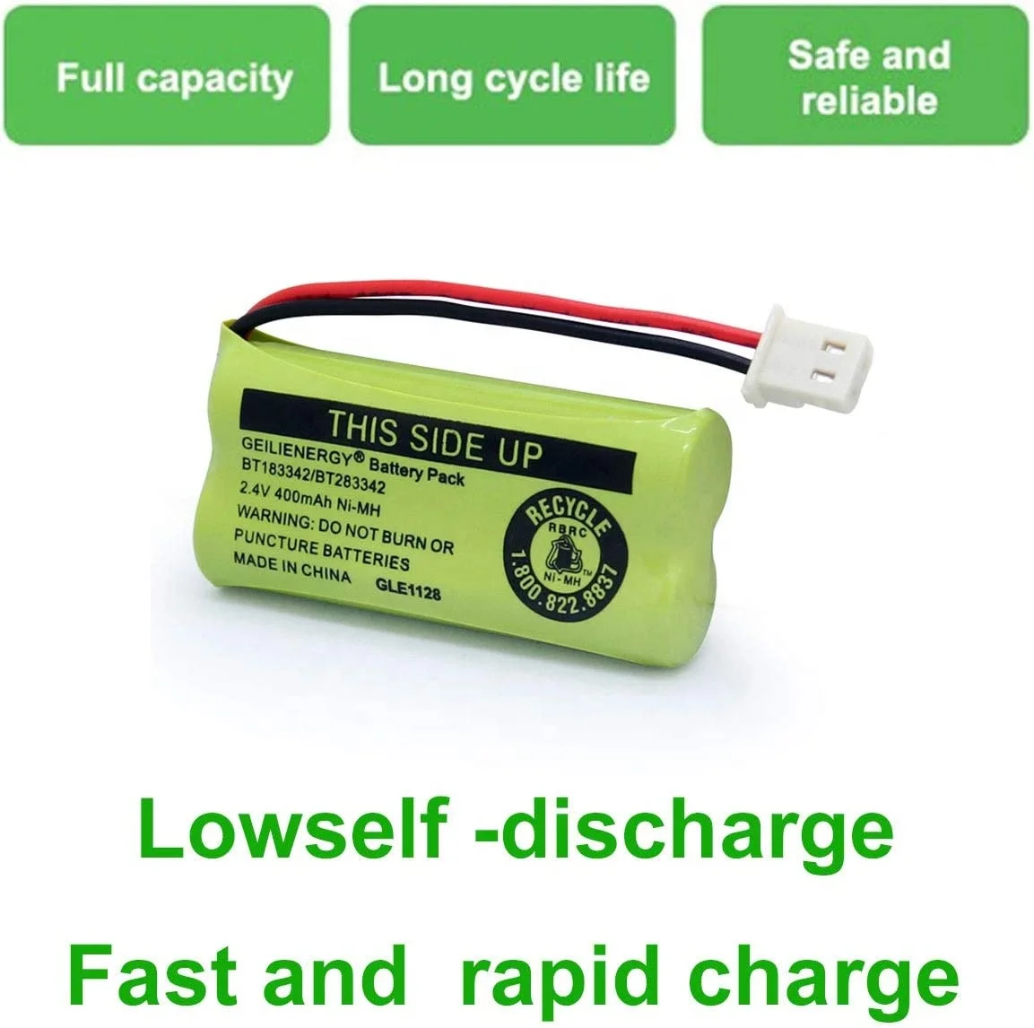 AAA 400mAh 2.4v nimh recharge battery pack batteries for BT183342 BT283342 BT166342 BT266342 BT162342 BT262342