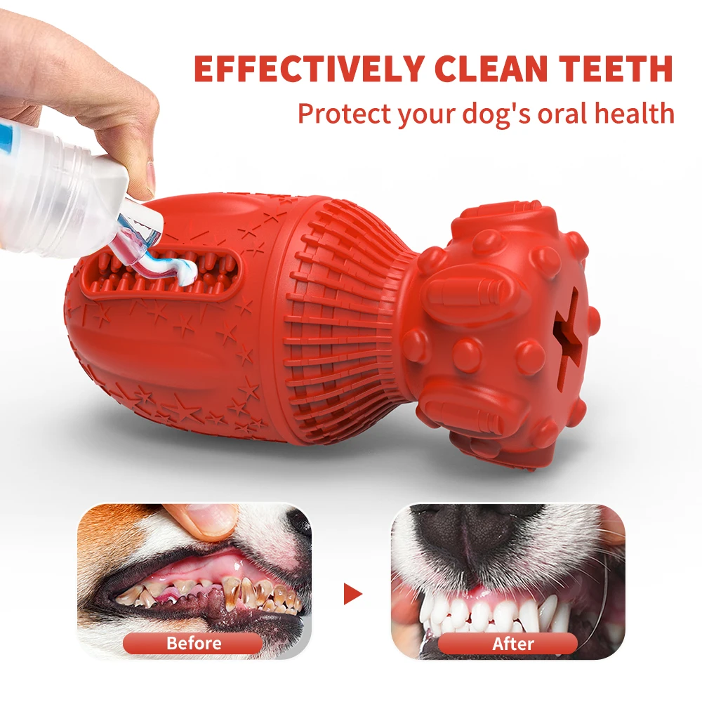 New Pet Product Eco Friendly Natural Rubber Indestructible Interactive Treat Dispenser Dog Chew Toy for Aggressive Chewer