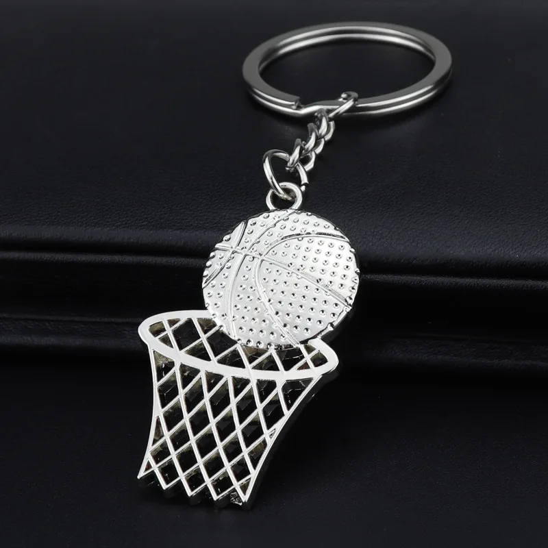 Metal Basketball Keychain NBA Basketball Team Memorial Gift Pendant CBA Club Basketball Pendant