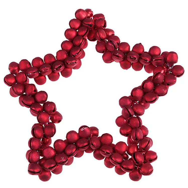 New Products Safety Item Metal Bells Five-pointed Star Christmas Ornament