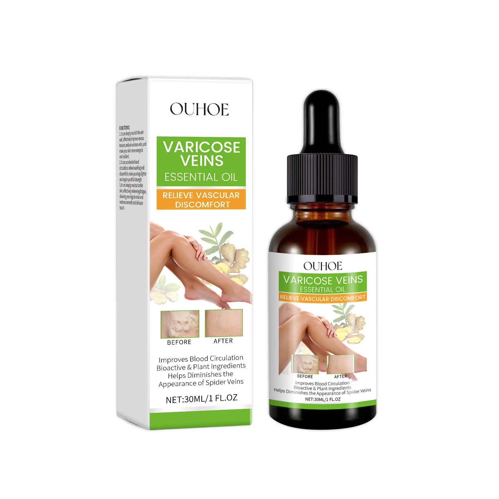 OEM Private Label Pure Natural Skin Care Varicose Veins Essential Oil Custom Logo Essential Oil