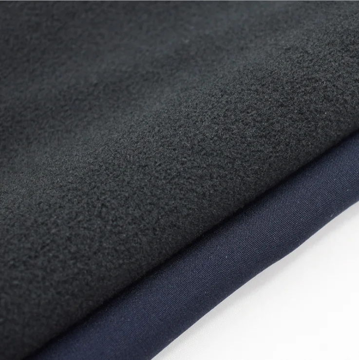 100 Polyester abrasion resistant polar fleece bonded 4 way stretch 3 layer waterproof fabric