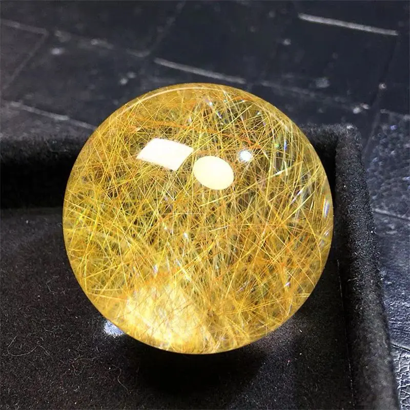 High quality Natural Healing Natural Golden Rutiled Quartz Stones sphere Polished Crystal Ball For Decoration