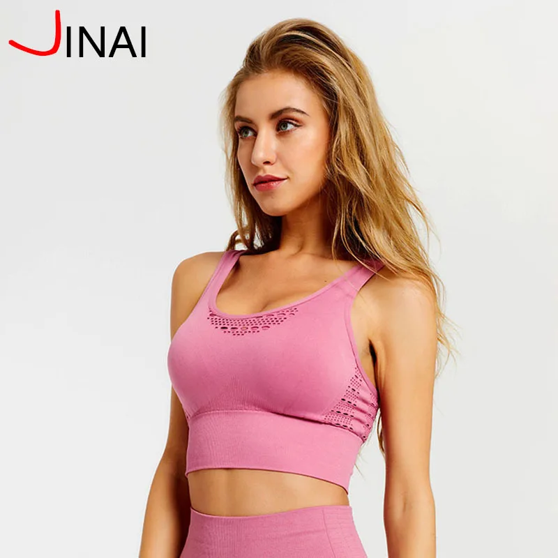 
China Supplier Seamless Sports Bra for Women Workout Yoga Padded Bras Crop Tank Tops Fitness Gym Activewear 