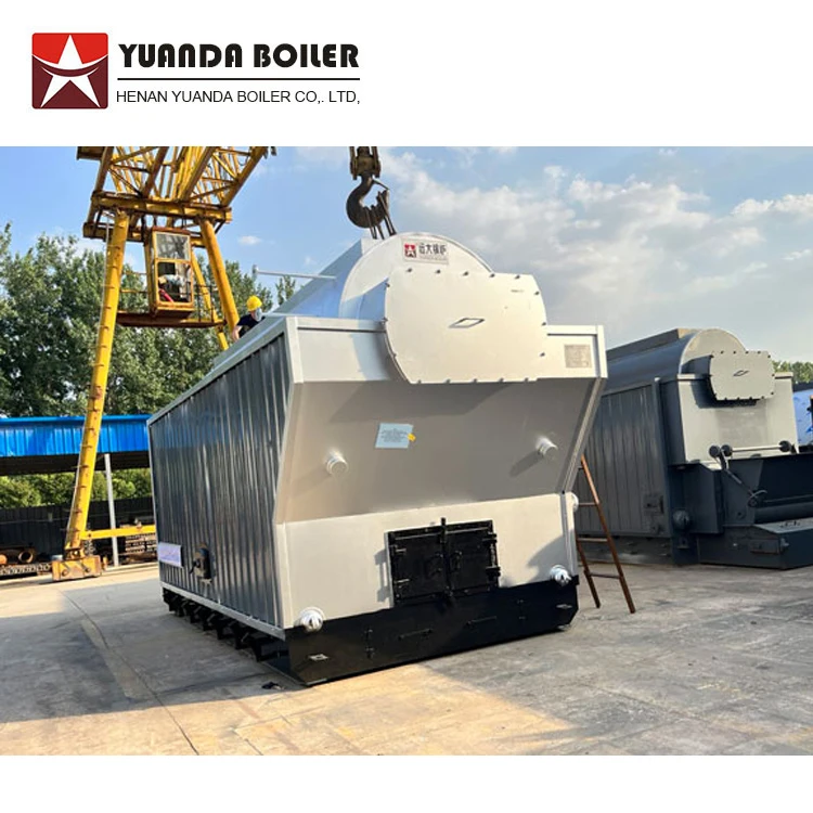 Manual Hand Operation DZH 1t 2t 3t 4t 5t 6t Wood Coal Firewood Log Waste Fired Steam Boiler for sale