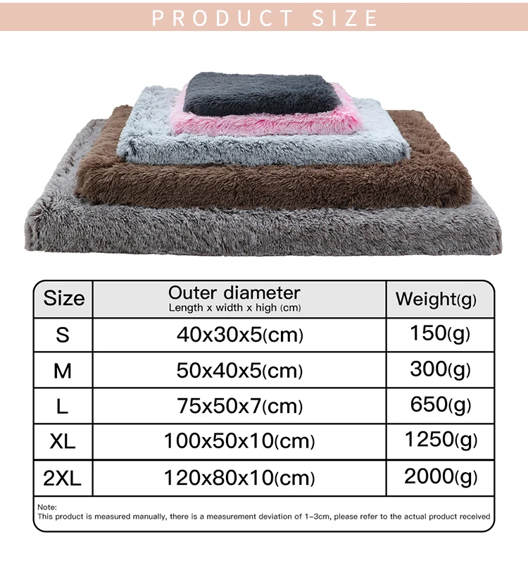 Dog Beds Sponge Removable Pet Supplies Pet Bed Mat Luxury Dog Bed CF Factory Orthopedic Memory Foam Faux Fur Popular OEM Solid
