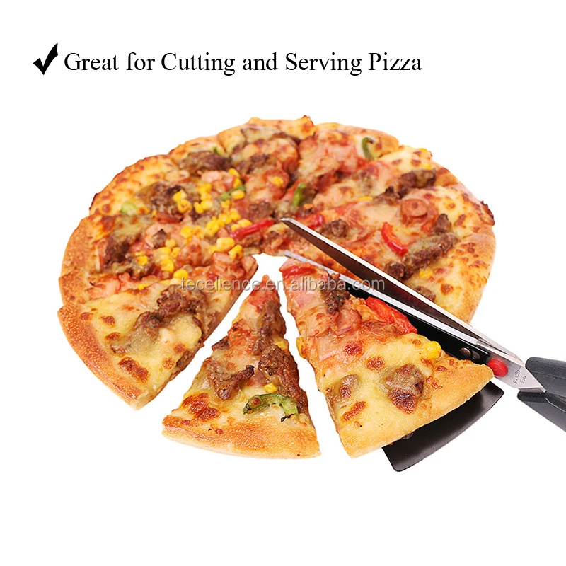 
Kitchen Pizza Tools Stainless Steel Pizza Knife Scissors Pizza Cutter with Saver Shovel 