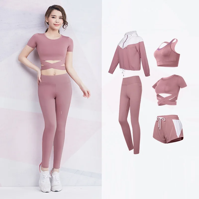 Women Fitness Yoga Set Workout Gym Clothes Sports Bra Tank Top Running Leggings Outfits