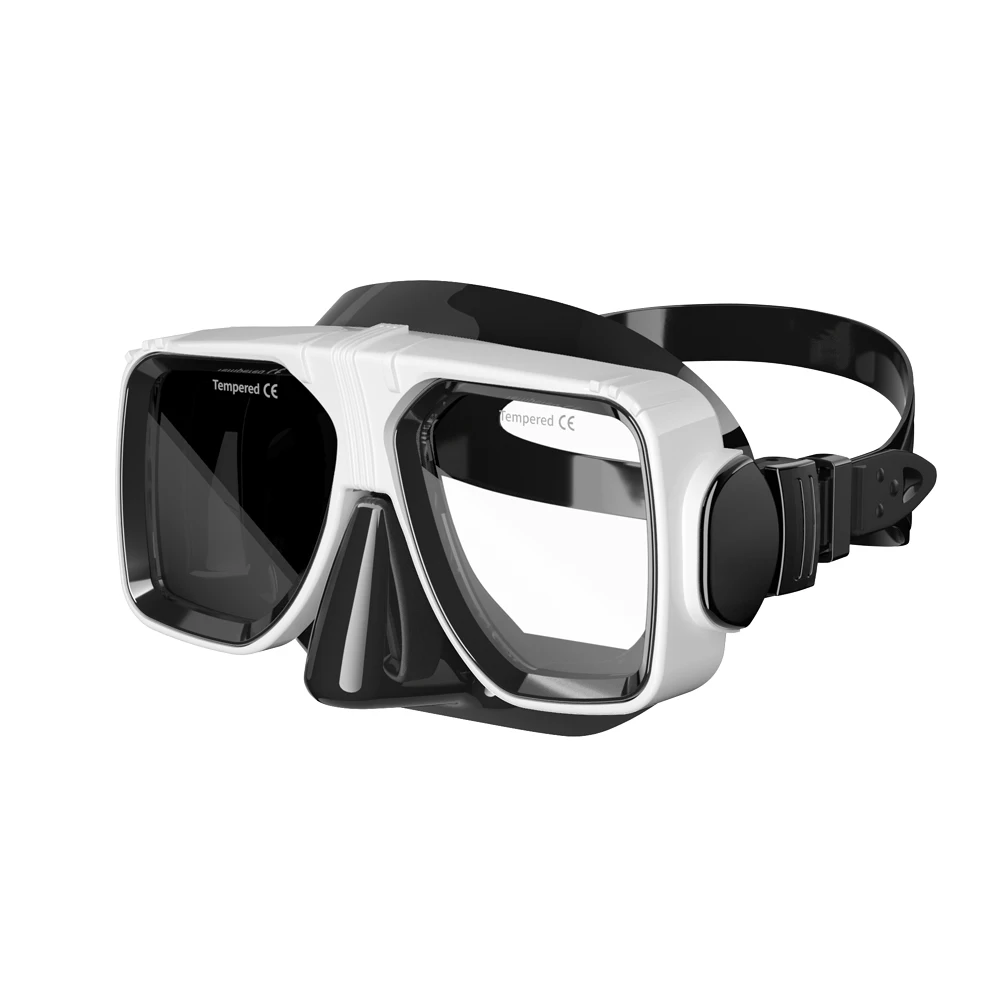 New out can be customized premium square diving mask special adult Transparent and metallic color matching Diving goggles M271