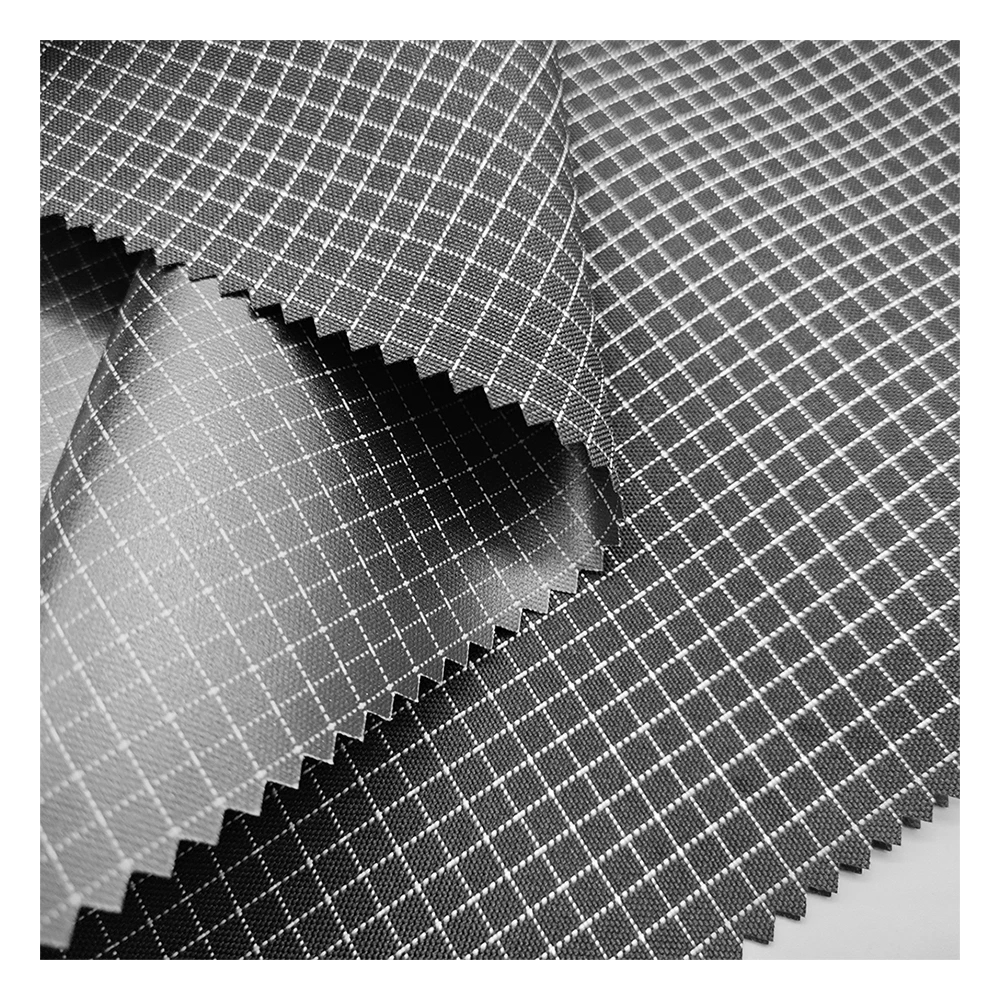 Wholesale 100% polyester 300D waterproof oxford TPU coated plaid oxford fabric for backpack