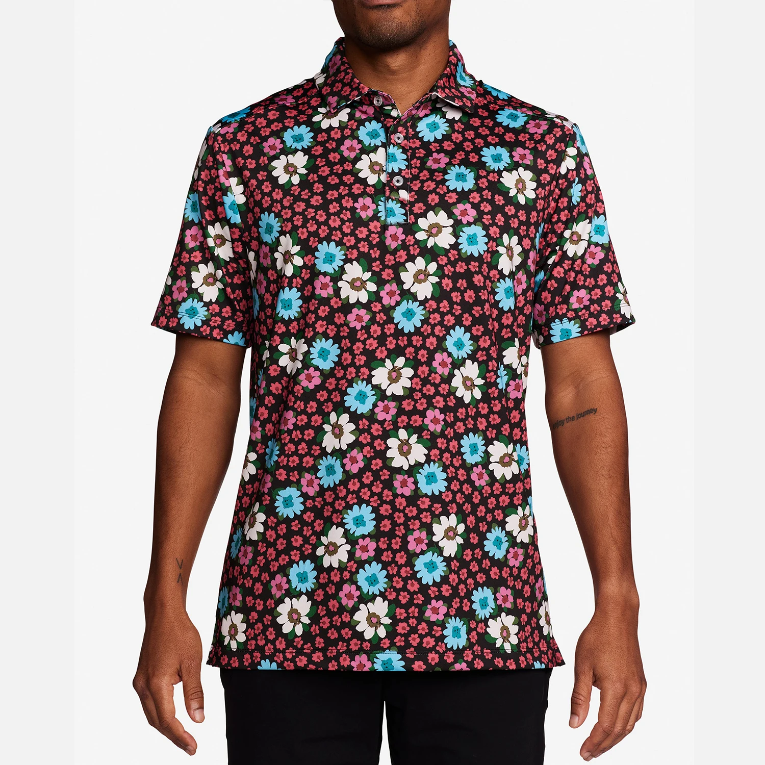 High Quality Full All Over Print Quick Dry Slim Fit Golf Polo Shirts Custom Logo New Design