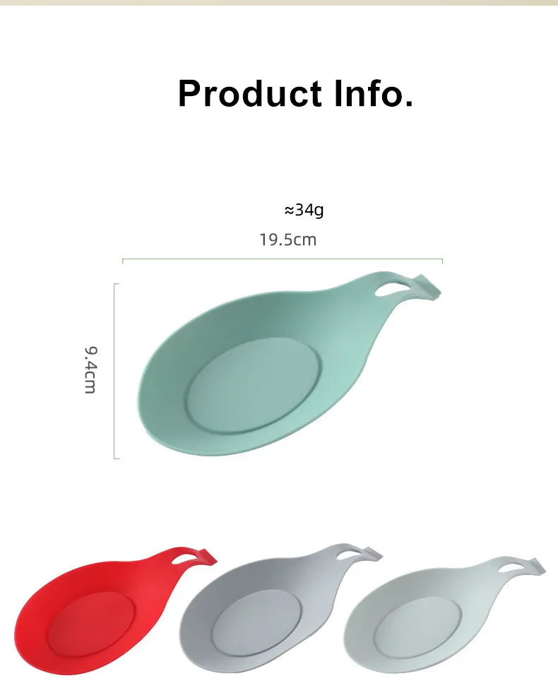 Heat Resistant Silicone Spoon Rest for Stovetop Easy Clean Kitchen Spoon Rest for Kitchen Counter Spoon Holder