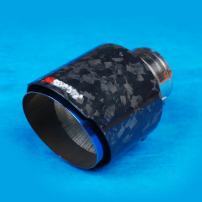 114mm Automobile exhaust modified stainless steel exhaust tip forged carbon fiber exhaust pipe tail throat